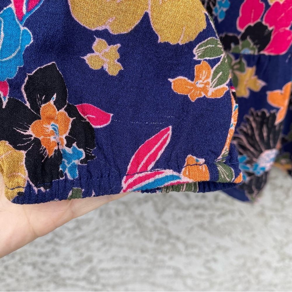 RACHEL ZOE Floral Peasant Blouse With Neck Tie - Picture 4 of 10